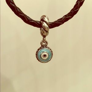 Pandora eye silver charm